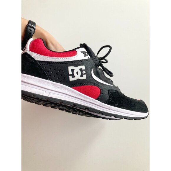 DC SHOES Kalis Lite Black Red White Low Top Skate Shoe Sneakers, Size 9/42 - Picture 3 of 16